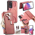 For vivo Y19s 4G CaseNeo MagSafe RFID Anti-theft Zipper Wallet Retro Leather Phone Case(Pink)