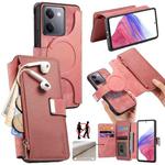 For vivo Y300+ / Y200 Pro CaseNeo MagSafe RFID Anti-theft Zipper Wallet Retro Leather Phone Case(Pink)