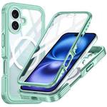 For iPhone 16 Plus Life Waterproof MagSafe Magnetic Rugged Phone Case(Green)