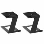 2pcs/Pack Desktop Speaker Metal Bracket Computer Audio Bracket(Black)