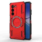 For OPPO A5 5G Global / K13x 5G Butterfly Armor MagSafe Magnetic Ring Shockproof Phone Case(Red)