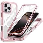 For iPhone 16 Pro Max Life Waterproof MagSafe Magnetic Rugged Phone Case(Pink)
