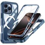 For iPhone 16 Pro Max Life Waterproof MagSafe Magnetic Rugged Phone Case(Dark Blue)