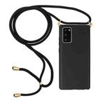 For Samsung Galaxy Note20 Wheat Straw Material + TPU Protective Case with Lanyard(Black)