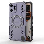 For Nothing CMF Phone 2 Pro 5G Global Butterfly Armor MagSafe Magnetic Ring Shockproof Phone Case(Purple)