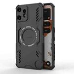 For Nothing CMF Phone 2 Pro 5G Global Butterfly Armor MagSafe Magnetic Ring Shockproof Phone Case(Black)