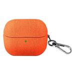 For Samsung Galaxy Buds3 / Buds3 Pro Fine Cloth Earphone Case with Hook(Orange)