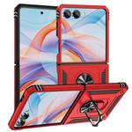 For Samsung Galaxy Z Flip7 5G Shockproof TPU + PC Phone Case with Holder(Red)