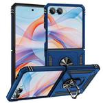 For Samsung Galaxy Z Flip7 5G Shockproof TPU + PC Phone Case with Holder(Blue)