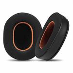 2pcs Ice Silk Cloth Replacement Earpads For Audio Technica ATH-MSR7 / M50X / M40(Black Orange)