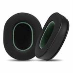 2pcs Ice Silk Cloth Replacement Earpads For Audio Technica ATH-MSR7 / M50X / M40(Black Green)