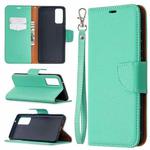 For Samsung Galaxy S20 FE 5G / S20 Lite Litchi Texture Pure Color Horizontal Flip PU Leather Case with Holder & Card Slots & Wallet & Lanyard(Green)