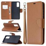 For Samsung Galaxy S20 FE 5G / S20 Lite Litchi Texture Pure Color Horizontal Flip PU Leather Case with Holder & Card Slots & Wallet & Lanyard(Brown)