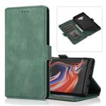 For Samsung Galaxy Note 9 Retro Magnetic Closing Clasp Horizontal Flip Leather Case with Holder & Card Slots & Photo Frame & Wallet(Green)