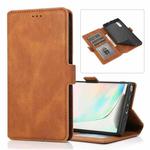 For Samsung Galaxy Note 10 Retro Magnetic Closing Clasp Horizontal Flip Leather Case with Holder & Card Slots & Photo Frame & Wallet(Brown)