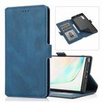 For Samsung Galaxy Note 10 Retro Magnetic Closing Clasp Horizontal Flip Leather Case with Holder & Card Slots & Photo Frame & Wallet(Navy Blue)