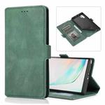 For Samsung Galaxy Note 10 Plus Retro Magnetic Closing Clasp Horizontal Flip Leather Case with Holder & Card Slots & Photo Frame & Wallet(Green)