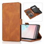 For Samsung Galaxy S10 Retro Magnetic Closing Clasp Horizontal Flip Leather Case with Holder & Card Slots & Photo Frame & Wallet(Brown)