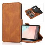 For Samsung Galaxy S10e Retro Magnetic Closing Clasp Horizontal Flip Leather Case with Holder & Card Slots & Photo Frame & Wallet(Brown)