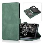 For Samsung Galaxy S20 Ultra 5G Retro Magnetic Closing Clasp Horizontal Flip Leather Case with Holder & Card Slots & Photo Frame & Wallet(Green)