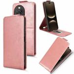 For Huawei nova 14 Magnetic Vertical Flip Leather Phone Case with Buckle(Rose Gold)