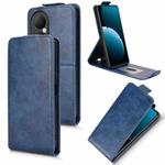 For Huawei nova Y73 / Enjoy 80 Magnetic Vertical Flip Leather Phone Case with Buckle(Blue)