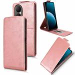 For Huawei nova Y73 / Enjoy 80 Magnetic Vertical Flip Leather Phone Case with Buckle(Rose Gold)