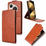 For Huawei Pura 80 Pro 5G Magnetic Vertical Flip Leather Phone Case with Buckle(Brown)