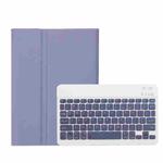 For Xiaomi Redmi Pad 2 2025 A0N15 Ultra-thin Detachable Bluetooth Keyboard Leather Tablet Case(Lavender White)