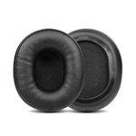 2pcs Sponge Earmuffs Replacement Earpads For Audio Technica ATH-M60X, Model:Black Protein Leather