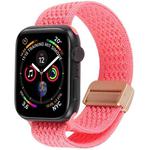 For Apple Watch 46mm / 49mm / 45mm / 44mm Magnetic Buckle Breathable Knitted Nylon Watch Band(Pink)
