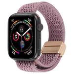 For Apple Watch 42mm / 41mm / 40mm / 38mm Magnetic Buckle Breathable Knitted Nylon Watch Band(Smoky Purple)