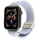 For Apple Watch 42mm / 41mm / 40mm / 38mm Magnetic Buckle Breathable Knitted Nylon Watch Band(Pearl Grey)