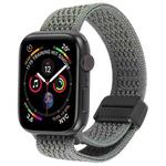 For Apple Watch 42mm / 41mm / 40mm / 38mm Magnetic Buckle Breathable Knitted Nylon Watch Band(Olive Green)