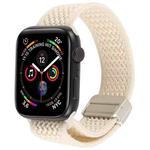 For Apple Watch 42mm / 41mm / 40mm / 38mm Magnetic Buckle Breathable Knitted Nylon Watch Band(Starlight)