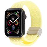 For Apple Watch 42mm / 41mm / 40mm / 38mm Magnetic Buckle Breathable Knitted Nylon Watch Band(Light Yellow)