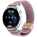 18mm Magnetic Buckle Breathable Knitted Nylon Watch Band(Smoky Purple)