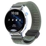 18mm Magnetic Buckle Breathable Knitted Nylon Watch Band(Olive Green)