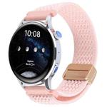 18mm Magnetic Buckle Breathable Knitted Nylon Watch Band(Pink Sand)