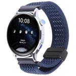 20mm Magnetic Buckle Breathable Knitted Nylon Watch Band(Dark Blue)