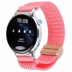 22mm Magnetic Buckle Breathable Knitted Nylon Watch Band(Pink)