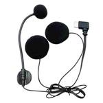 Type-C Elbow Motorcycle Half Helmet Intercom Headset Microphone(Black)
