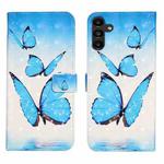 For Samsung Galaxy A17 5G Oil Embossed 3D Drawing Leather Phone Case(3 Butterflies)