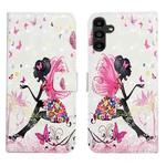 For Samsung Galaxy A17 5G Oil Embossed 3D Drawing Leather Phone Case(Flower Fairy)