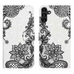For Samsung Galaxy A17 5G Oil Embossed 3D Drawing Leather Phone Case(Lace Flower)
