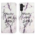 For Samsung Galaxy A17 5G Oil Embossed 3D Drawing Leather Phone Case(Words Marble)