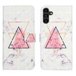 For Samsung Galaxy A17 5G Oil Embossed 3D Drawing Leather Phone Case(Triangular Marble)