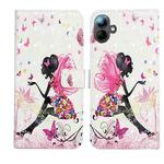 For Samsung Galaxy A07 5G Oil Embossed 3D Drawing Leather Phone Case(Flower Fairy)