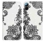 For Samsung Galaxy A07 5G Oil Embossed 3D Drawing Leather Phone Case(Lace Flower)