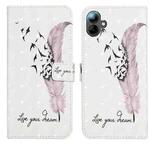 For Samsung Galaxy A07 5G Oil Embossed 3D Drawing Leather Phone Case(Feather)